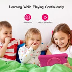 PRITOM 8 Inch Kids Android Tablet, 2GB RAM+64GB ROM, Quad Core, 5000 MAH, WiFi Dual Camera, Bluetooth, Toddler Tablet