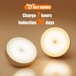 Night Lamp With Motion Sensor Night Light Rechargeable Portable Led 88° Rotating Magnetic For Kitchen Room Bedside Table