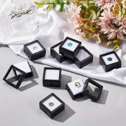 Lot of 70 Clear Gemstone Display Box Face Bare Stone Gemstone Plastic Clear  Diamond Display Box Gemstone Diamond Container