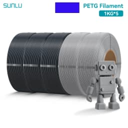 SUNLU 5KG PLA/PETG/ High Speed Matte PETG Filament 1.75mm 1KG Without Tray 3D Printer Filament for 3D Printer,Refll Filament