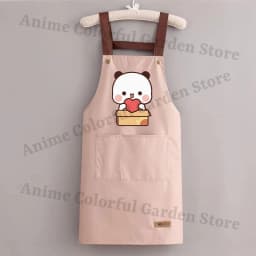 Bubu Dudu Kitchen Waterproof Oil Resistant Apron for Men Women Anime Fashion Aprons Cooking Solid Color Hotel Work Clothes Gifts