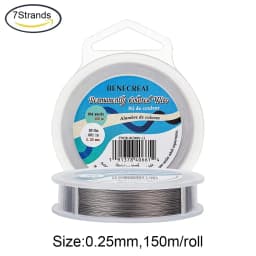 1 Roll Stainless Steel Tiger Tail Beading Wire 7/19/49 Strand Bead Stringing Wire for DIY Earring Jewelry Crafts Making