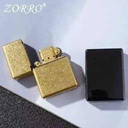 Zorro 912  912s Vintage Armored Kerosine Lighter, Waterproof Windproof Luxury Brass Constantinople Style Gift for Men