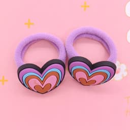 2Pcs/Set Sweet Cake Ice Cream Shape Hair Accessories Colorful Nylon Headband Kids Ponytail Holder Scrunchie Ornaments Gift