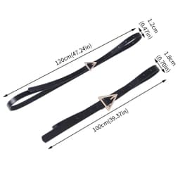 Women Thin Belt Simple Triangle Metal Buckle PU Leather Waistband for Lady Dress Jeans Decorative Skinny Waist Straps Girdle