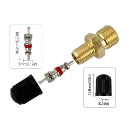 Copper Valve Caps 1/8 NPT 1/4 Brass Valve Stems Copper Tire Valves Car Motorcycle Bike Tires Durable