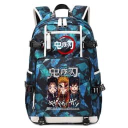 Demon Slayer Anime School Bag Large Capacity Lightweight Student Backpack for Kids Boys Girls Daily Use
