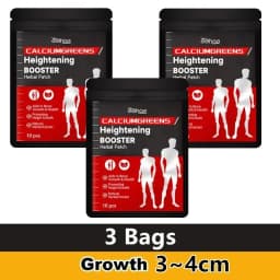 Height Growth Hormone Enhancer Plaster Grow Taller Foot Patch Bone Strength Calcium Vitamin D Supplements for Adults and Teen