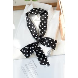 2025 New Spring Polka Dot Long Scarf Preppy Chic Polyester Red Butterfly Narrow Ribbon Bowknot Bag Accessories 180cm Cravat Gift