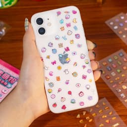TIANZI 24/48Pcs Cute Die-Cut Stickers Book Aesthetic Stationery for DIY Scrapbook Phone Case Collage Decoration Material