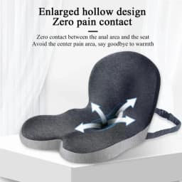 Solvath Ergonomic Seat Cushion with Backrest Soft Supportive Washable Office Chair Pad for Hip Waist Comfort Ideal for Long Sitt