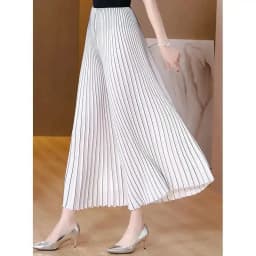 Women's Wide-leg Pants 2025 Spring Summer Loose Korean Version Ladies Leisure Pleated Trousers Elegant Straight Femme Pants