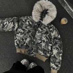 PFHQ Camouflage Men Short Cotton Jacket Large Fur Collar Hooded Design Winter Thickened High Street American Style Coat 21E7761