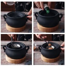Plug in Timed 110V/220V Electric Incense Burner Ceramic Elegant Black 25ml Essential Oil Lamp Timed Household for Home Decor