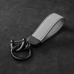 Multiple Colors Luxury Car Keychain Suede Leather Key Chain Pure Color Buckle Car Keyring Accessories Key Lanyard Gift