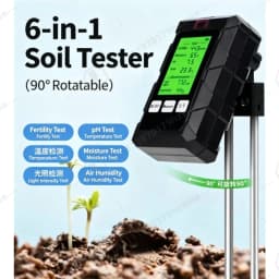 6‑in‑1 Multifunctional Soil Tester PH Moisture Fertility Temperature Detector For Garden Potted Plant Soil Analysis