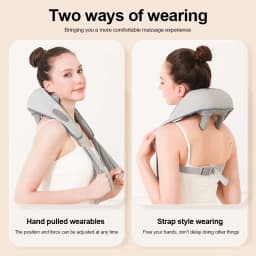 Shoulder and Neck Massager for Pain Relief Deep Tissue Shiatsu Neck and Shoulder with Heat Rechargeable Cordless Back Massage