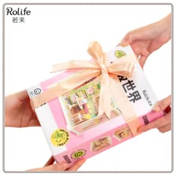 New Original Rolife Super World DIY Wooden Mini House Scene Assembly Toy Model Blind Box Prop Landscape Children's Gift in Stock