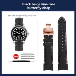 20 22mm Curved End Retro Matte Strap for Rolex Black Green Water Ghost Yacht Omega Seamaster 300 600 AT150 Leather Watch Band