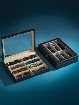 High-End PU Leather Glasses Case Large-Capacity for Men Women Sunglasses Myopia Glasses Jewelry Display Box