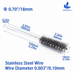 DIY Drill Brushes 50 X 150mm Stainless Steel Wire Tube Brush for Inner Diameter Deburring Polishing Cleaning Rust Removing