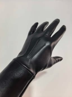 Men's Luxury Long Leather Gloves Unlined Soft Thin Fitted Gloves for Elegant Fashion