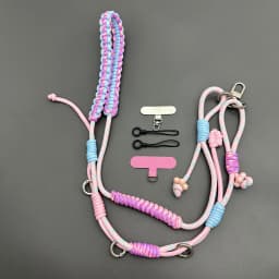 Outdoor Tactical Multifunctional Hand Braided Camera Bag Strap Adjustable Replacement Phone Lanyard Expandable Crossbody Strap