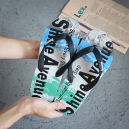 Hawaii Print Slippers Men Flip Flops Beach Sandals Non-Slip Flat Shoes Casual Slipper Indoor House Shoes for Men Outdoor Slides