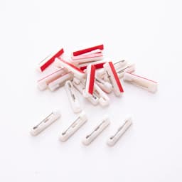 50Pc White Bar Pins Adhesive Back Badge Crafting DIY Safety Brooch Name Tags Ribbons Clothes Jewelry Making Accessories Supplies