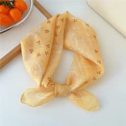 New Cloth Headband Polka Dot Fresh Floral Small Square Scarf Pastoral Style Scarves Women