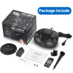 2025 NEW Snow Projector Lights, Dynamic Rotating Snowflake Projection Light Outdoor, IP65 LED Snow Spotlight Lightning or Hallow