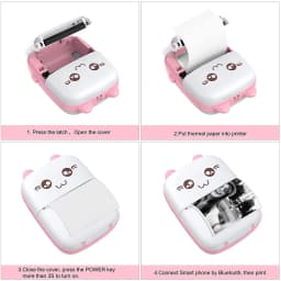 C9 mini HD Printer Portable Sticker Label Printer Bluetooth Pocket Thermal Printer with Paper for Student Note Inkless Printing