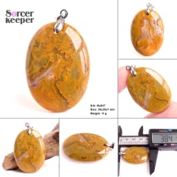 High Quality Pendentif Real Natural Crazy Lace Agate Stone Pendant Chains Necklace For Women's & Men's Jewelry Making BK996H