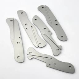1Pair Titanium Alloy Handle Scales for 111MM Swiss Army Knife Patch with Slots for Toothpick Tweezers Modification Accessories