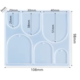 1pc Geometric Earring Pendant Silicone Mold Epoxy Resin Mould For DIY Ornaments Necklace Charms Jewelry Making Tools Accessories