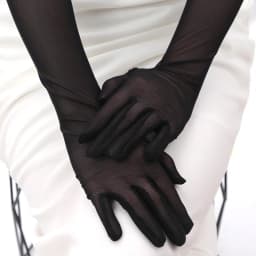 Women Black Long Gloves Classic Opera Over Elbow Mittens Stretch Finger Wedding Sexy Driving Breathable Accessories