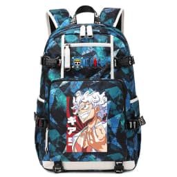 Anime Luffy Print Casual School Backpack Large Capacity Student Bookbag for Boys and Girls Travel Sport