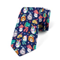 New 8CM Cartoon Bear Print Tie Men Slim Casual Party Formal Dating Personality Necktie Fashion Trend Elegant Collocation Gravata