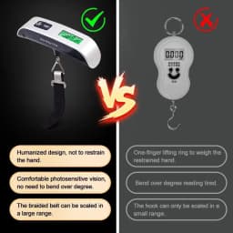 1pcs Portable Scale Digital LCD Display 110lb/50kg Electronic Luggage Hanging Suitcase Travel Weighs Baggage Bag Weight Balance