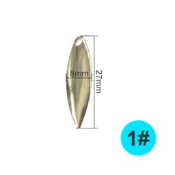 20pieces Willowleaf Spinner blades+ Ball Bearing Swivels with Split Rings Trolling Fishing Lures Accessories Spinnerbaits