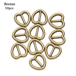 10Pcs 5mm Mini Ultra-small Heart Shape Belt Buckle Doll Bags Buckles DIY Dolls Metal Buckles Doll Shoes Clothes Accessories