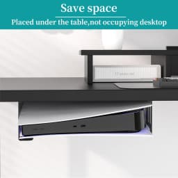 Under Desk Holder for PS5/Pro/Slim Metal Horizontal Stealth Mount Support Compatible with PS5 Disc&Digital Edition Stand