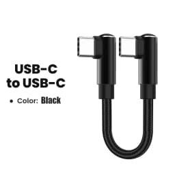 90 Degree Elbow 66W USB A/USB C To Type C Fast Charging Cable Short Data Cable For iPhone 15 16 Xiaomi Samsung Huawei Power Bank