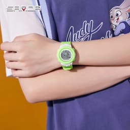 SANDA New 6383 Multifunctional Color Light Watch for High School Students' Sports, Men's and Women's Electronic Watches