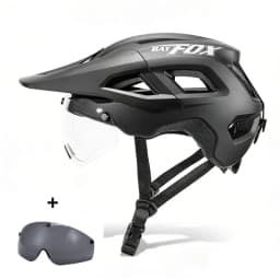 BATFOX Mountain Cycling Helmet Magnetic Lens Ultralight Adjustable Fit Road MTB Bicycle Helmet Men Women Electric Bike Gear