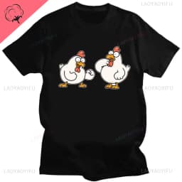 ME SUDA LA POLLA Cute Chicken Cartoon Print Tshirt Men Women Casual Cotton Unisex Sports Top T Shirt Streetwear Creativity Shirt