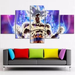 Manga 5 Panels Dragon Ball Goku Super Saiyan Wall Anime Poster Comic Canvas Painting Picture Home Living Room Gift Mural Cudros