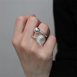 XIYANIKE Handmade White Crystal Bead Adjustable Finger Rings For Women Fashion New Female Jewelry Gift Party Holiday Anillos