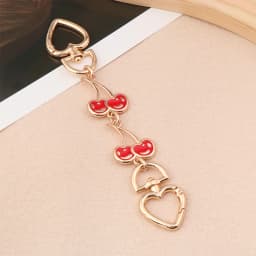 〔CC88〕1Piece Heart Buckle Cherry Bag Chain DIY Bag Strap Extension Replacement ,Women's Bag Decoration