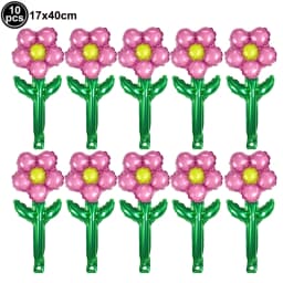 10pcs Mini Rose Flower Balloons Rose Shaped Balloons Birthday Wedding Balloon Mother's Day Decoration Baby Shower Party Supplies